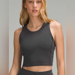 Lululemon Ribbed Softstreme Cropped Tank Top Size 4‎